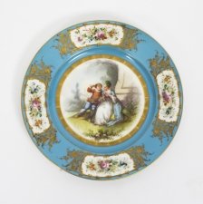Antique Sevres Blue Celeste Porcelain Plate c.1880 | Ref. no. 07963a | Regent Antiques
