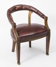 Antique Second Empire  Mahogany Tub Arm Desk Chair c.1850 | Ref. no. 07967 | Regent Antiques