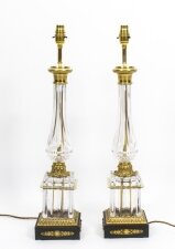 Vintage Pair French Empire Style Crystal Lamps  C1930 | Ref. no. 07968 | Regent Antiques