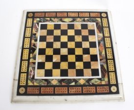 Antique Chess & Cribbage Specimen Marble Table Top C1880 | Ref. no. 08002 | Regent Antiques