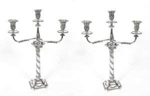 antique silver candelabra | Victorian silver plated candelabra | Ref. no. 08029 | Regent Antiques