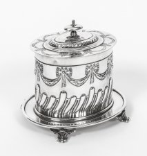 Antique Victorian Silver Plated Biscuit Box  Mappin & Webb C1900 | Ref. no. 08033 | Regent Antiques