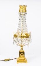 A French Empire Style  Gilt Bronze Crystal Table Lamp Circa 1920 | Ref. no. 08200 | Regent Antiques