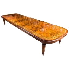 Large Marquetry Dining Table | Bespoke Burr Walnut Dining Table | Ref. no. 08208 | Regent Antiques