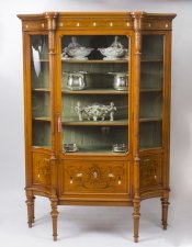 Antique Edwardian Marquetry Inlaid Satinwood Display Cabinet c1900 | Ref. no. 08227 | Regent Antiques