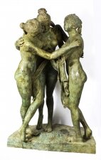 Lifesize Verdigris Bronze Sculpture of the Three Graces after Canova | Ref. no. 08314 | Regent Antiques