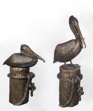 Large Pair of Bronze Statues Depicting Pelicans | Ref. no. 08315 | Regent Antiques
