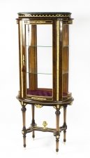 Vintage French Oval  Glazed Freestanding Marble Top Display Cabinet 20th C | Ref. no. 08316 | Regent Antiques