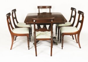 Antique Regency George III Pembroke Table Gillows & 6 Chairs C1820