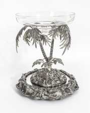 Antique Victorian Silver Plated Palm Tree Centrepiece Mirrored Base C.1860 | Ref. no. 08350 | Regent Antiques