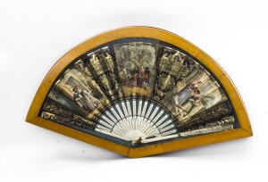 Antique French Hand Painted Cased  Mother Pearl Fan   C1880 | Ref. no. 08363 | Regent Antiques