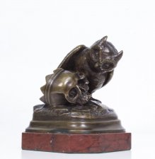 Antique Bronze Sculpture Jean-Baptiste Clesinger "Rien" Owl & Skull C1850 | Ref. no. 08425 | Regent Antiques