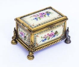 Antique Ormolu Mounted Limoges Enamel Jewel Casket Box c.1870 | Ref. no. 08463 | Regent Antiques