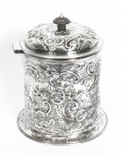 Antique Victorian Sterling Silver  Biscuit Box  Emes & Barnard 1821 | Ref. no. 08470 | Regent Antiques