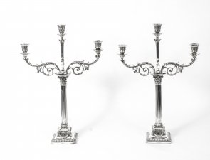 silver plated Victorian candelabra |antique silver candelabra | Ref. no. 08517 | Regent Antiques