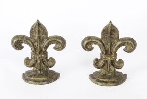 Vintage Pair Cast Iron Fleur de Lys Door Stops  20th Century | Ref. no. 08532 | Regent Antiques