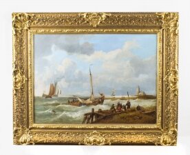 Antique Dutch Oil on Canvas Painting of a Coastal Scene Circa 1850 | Ref. no. 08563 | Regent Antiques