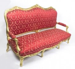 Antique French Giltwood Framed Canape& 39 Settee from Humewood Castle c1870