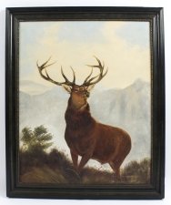 Antique Oil Painting Stag  by Edward Henry Windred  Signed and Dated 1915 | Ref. no. 08587 | Regent Antiques
