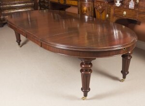 Antique 3 Meter Victorian Oval Flame Mahogany Extending Dining Table 19thC | Ref. no. 08592 | Regent Antiques