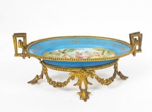 Antique Ormolu Mounted Bleu Celeste Sevres Porcelain  Plate 19th C | Ref. no. 08623 | Regent Antiques