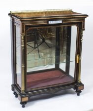 Antique Victorian Amboyna & Ebonised Pier Cabinet 19th C
