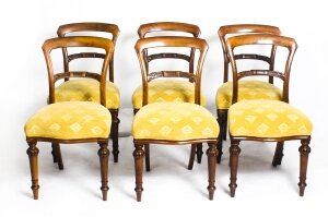 Antique Set of 6 Victorian Walnut Dining Chairs c1850 | Ref. no. 08629 | Regent Antiques