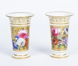 Antique Pair Coalport Spill Vases Early 19 C | Ref. no. 08632 | Regent Antiques