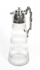 Victorian silver plate crystal claret jug | Elkington claret jug | Ref. no. 08660 | Regent Antiques