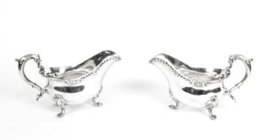 Antique Pair English Silver Sauce Boats, Robert Garrard 1846 | Ref. no. 08672 | Regent Antiques