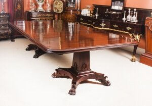 Antique George III Flame Mahogany Twin Pedestal Dining Table 19th C | Ref. no. 08715 | Regent Antiques
