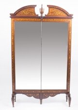 Antique Walnut Marquetry Mirror Screen / Cheval Mirror, c1830 | Ref. no. 08719 | Regent Antiques