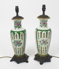 Vintage Pair French Bronze Mounted Sevres Lamps Mid Century | Ref. no. 08721a | Regent Antiques