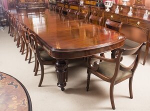 Antique Victorian D-end Mahogany Dining Table 19th C & 16 chairs | Ref. no. 08759a | Regent Antiques