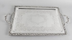 Antique Victorian Silver Plated Rectangular Tray C1880 | Ref. no. 08804 | Regent Antiques