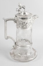 Antique Victorian Silver Plate & Cut Crystal Claret Jug by Elkington & Co 19th C | Ref. no. 08805 | Regent Antiques