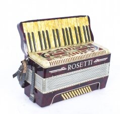 Vintage Rossetti red pearl finish accordion, 42cm wide | Ref. no. 08824 | Regent Antiques