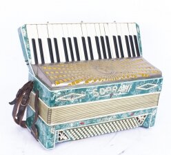 Vintage Sopranini III piano accordion with green pearl finish, 48cm wide | Ref. no. 08832 | Regent Antiques