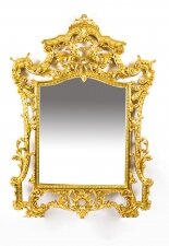 Vintage Italian Florentine Carved Giltwood Mirror 20th C 154 x110cm