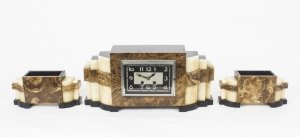 Antique Stunning Art Deco Marble Mantle Clock Garniture Circa 1920 | Ref. no. 08853 | Regent Antiques