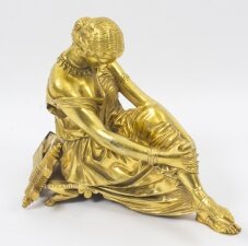 French Gilt Bronze Sculpture of a the Seated Poet Sappho by J. Pradier, c1830 | Ref. no. 08880 | Regent Antiques