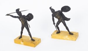 Antique Italian Pair of Grand Tour Bronze figures of Greek Warriors, 19thC | Ref. no. 08882 | Regent Antiques