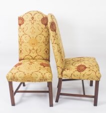 Bespoke Pair Upholstered High Back Dining Side Chairs 20th C | Ref. no. 08885a | Regent Antiques