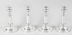 antique silver plated candlesticks | Ref. no. 08886 | Regent Antiques