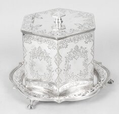Antique Victorian silver plated biscuit box | Ref. no. 08887 | Regent Antiques