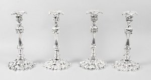 antique silver plate candlesticks | Victorian silver plated candlesticks | Ref. no. 08891 | Regent Antiques