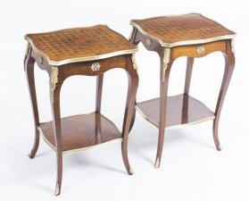 Antique Pair Parquetry  & Ormolu Mounted Occasional  Tables 19th C | Ref. no. 08905 | Regent Antiques