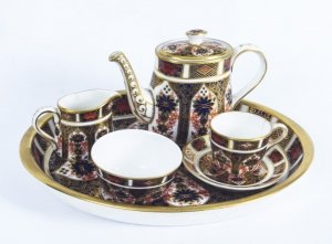 Antique English Royal Crown Derby Miniature Tea set on Tray 19th C | Ref. no. 08913 | Regent Antiques