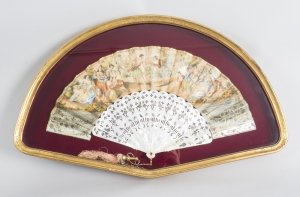 Antique French Hand Painted  Mother Pearl Fan 19th C | Ref. no. 08915 | Regent Antiques
