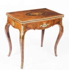 Antique French Burr Walnut Marquetry Card & Chess Table 19th C | Ref. no. 08921 | Regent Antiques